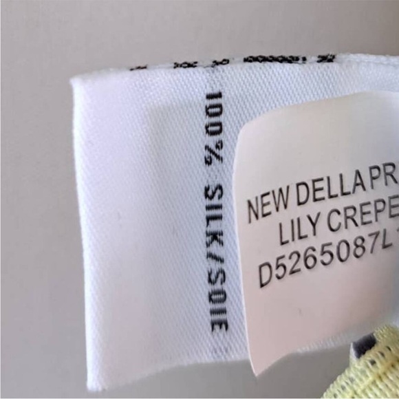 DIANE von FURSTENBERG New Della Crepe Yellow Black Tie Waist Lily Dress NWOT - Picture 13 of 14